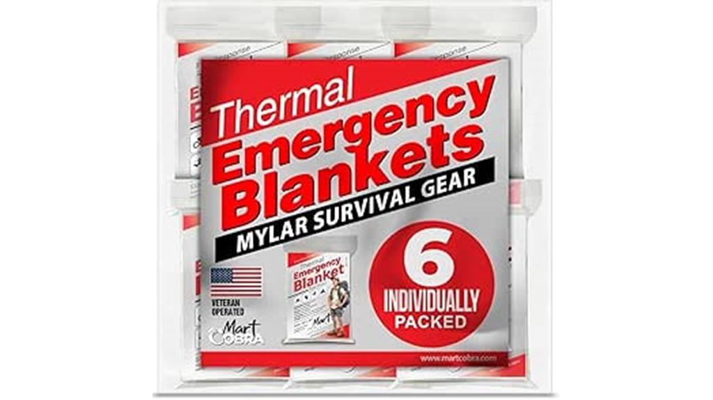 six pack emergency blankets