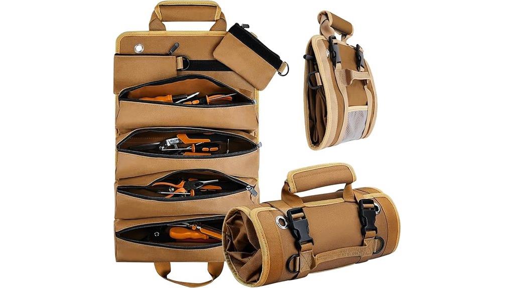 six pocket roll up organizer