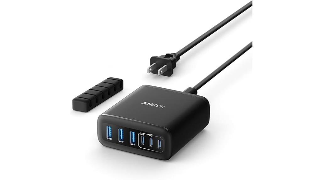 six port 112w charger