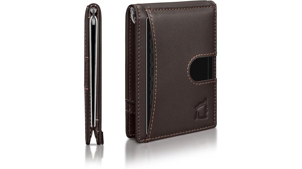 slim rfid leather wallet