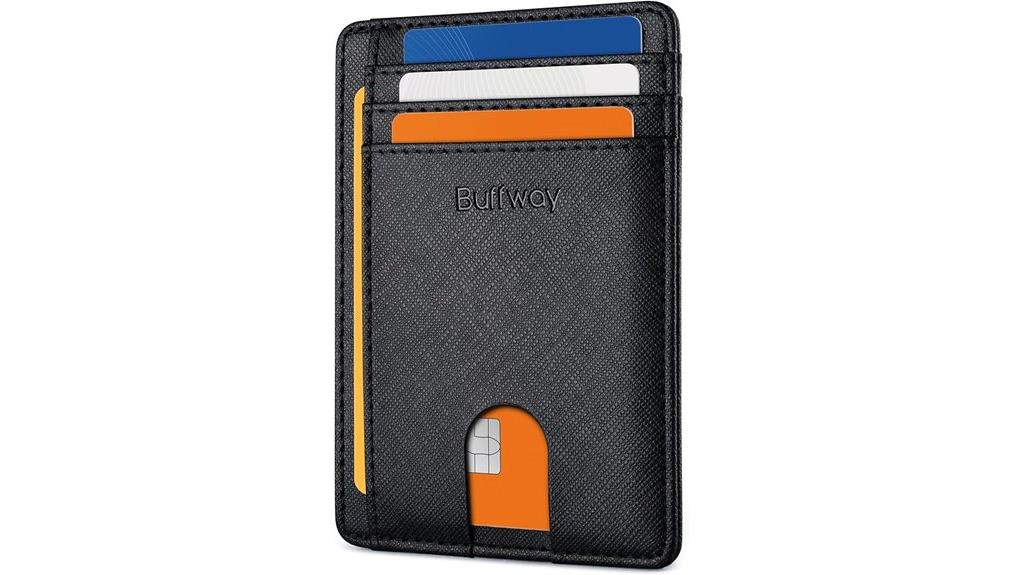 slim rfid leather wallet