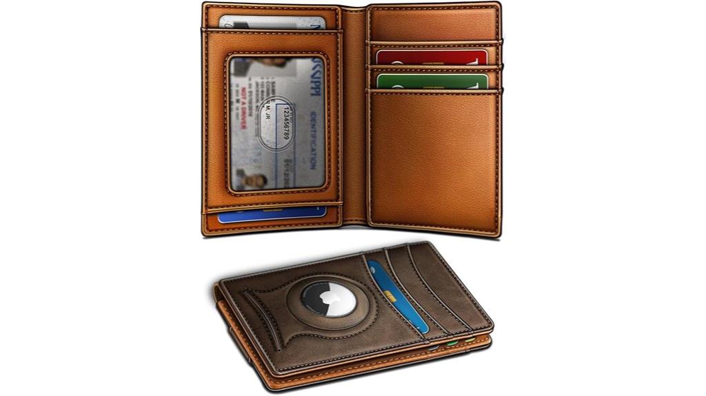 slim rfid wallet with money