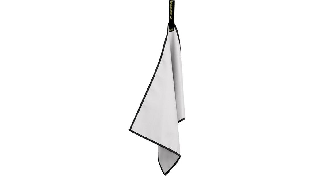 small gray microfiber towel