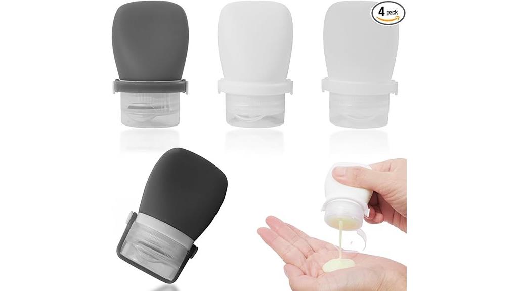 small silicone travel bottles