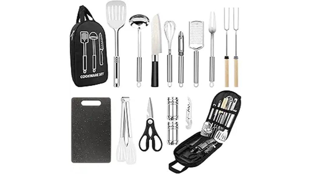 stainless steel camping utensils