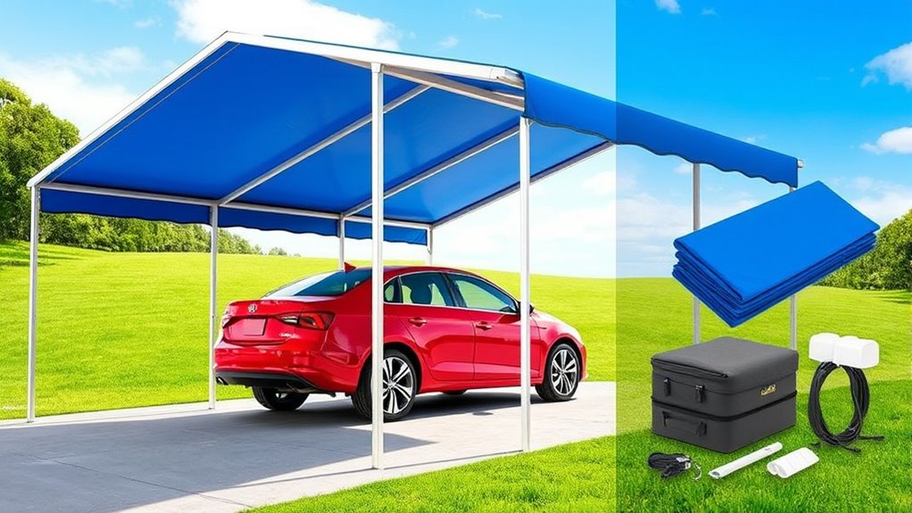 top portable vehicle canopies