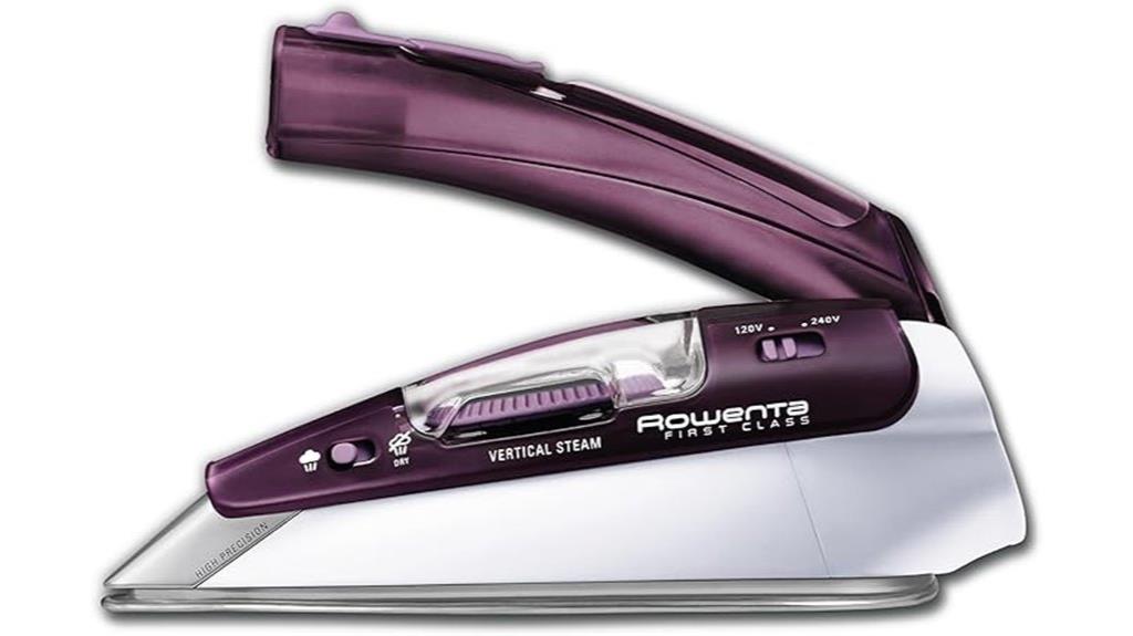travel iron with stainless steel soleplate