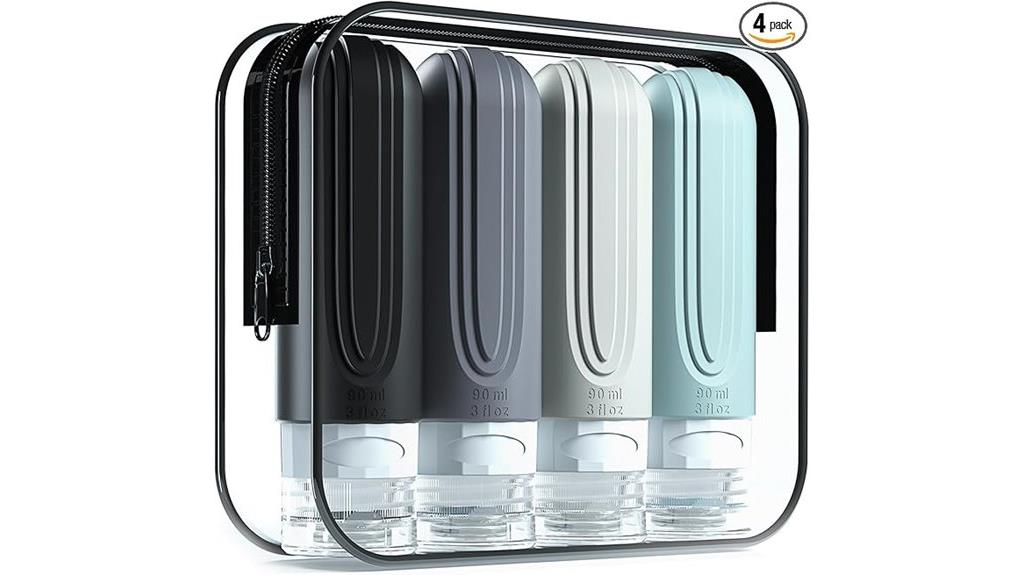 travel sized toiletry bottles