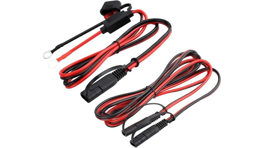 two 16 awg cables