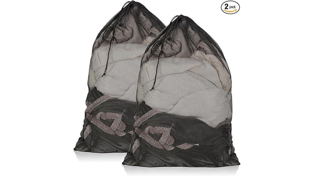 two mesh laundry bags