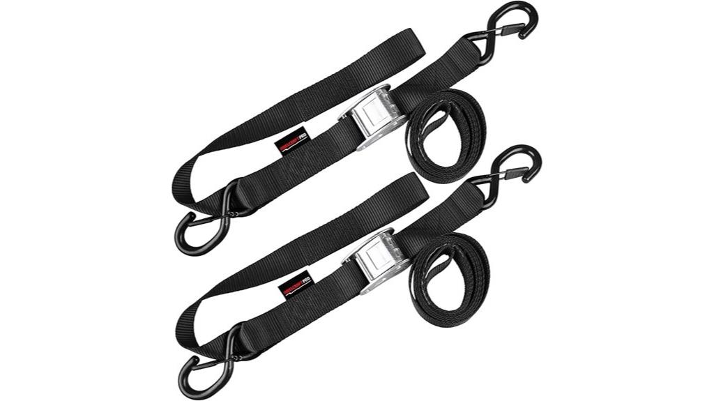 two motorcycle tie straps