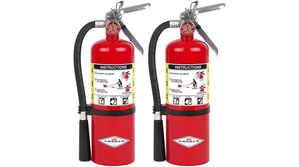 two pack 5 lb extinguishers
