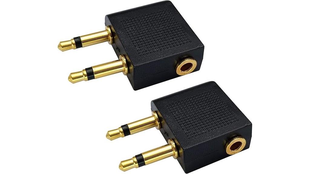 two pack audio jack adapters