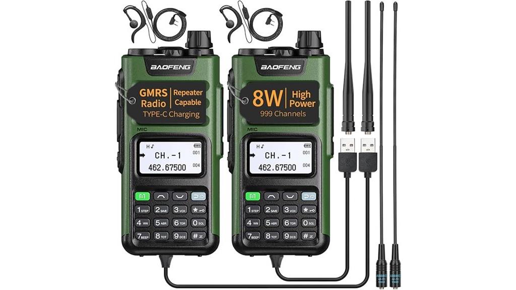 two pack gmrs radios