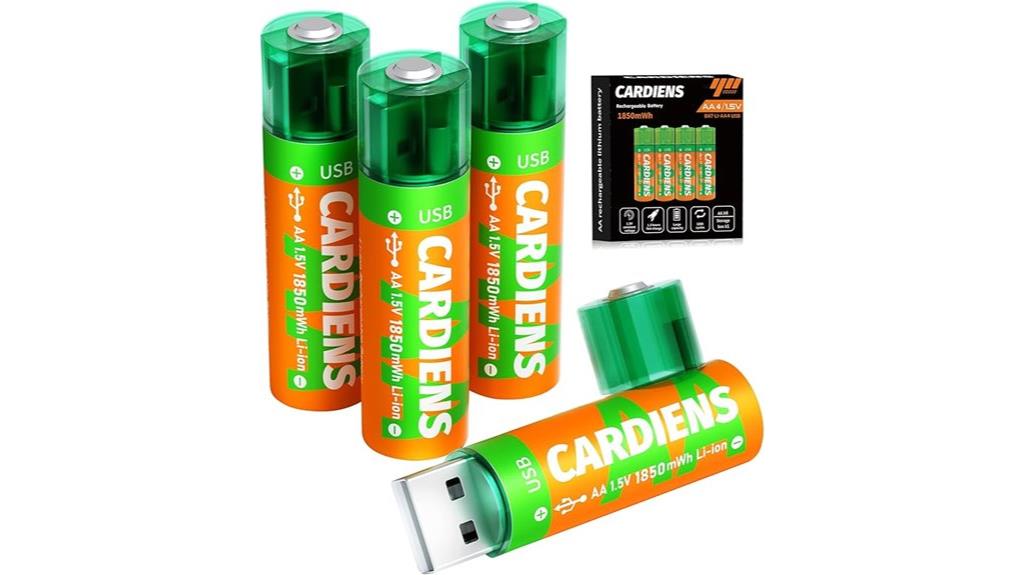 usb rechargeable aa batteries