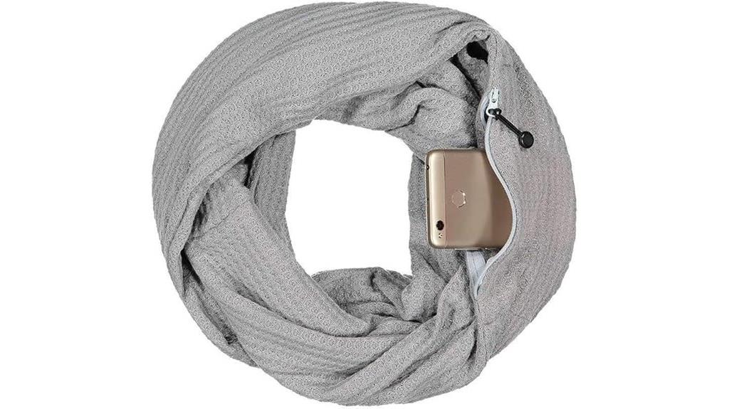 warm pocket scarf zipper