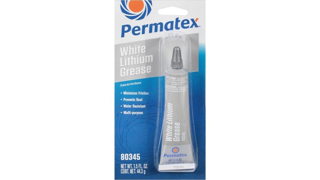 white lithium grease container