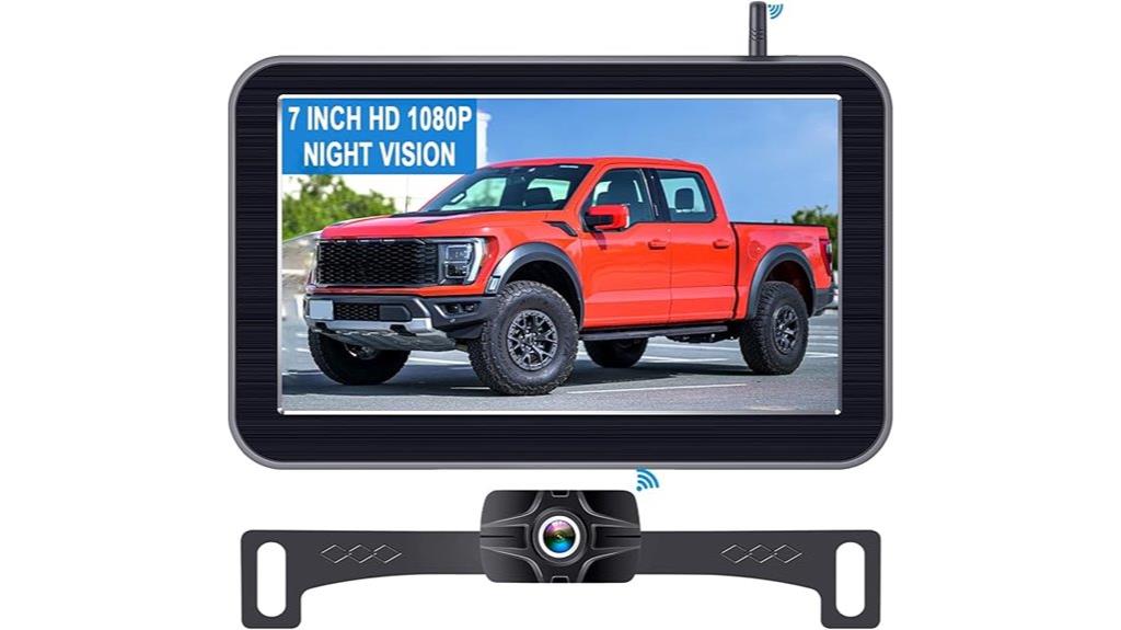 wireless 7 inch truck camera