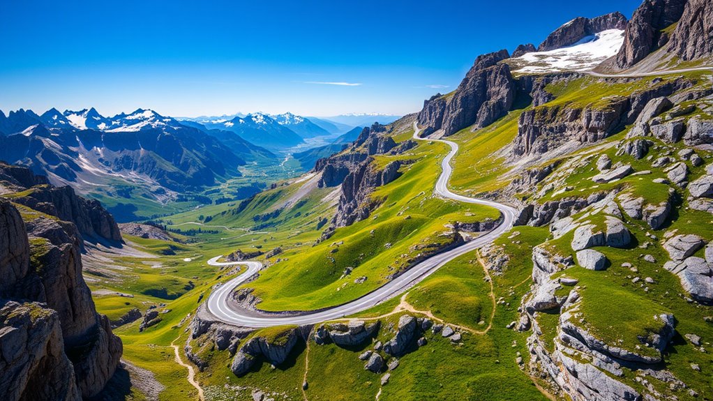 scenic austrian mountain route