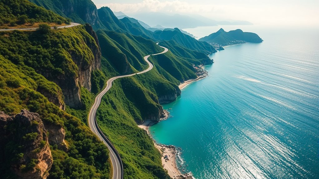 scenic coastal mountain journey