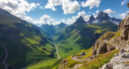 scenic mountain pass drive