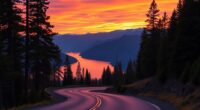 sunrise sunset road photography