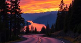 sunrise sunset road photography