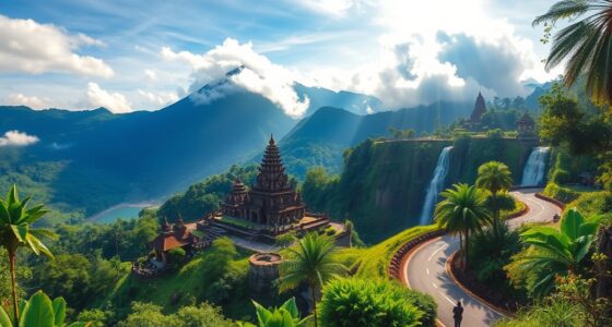 volcanoes temples waterfalls adventure