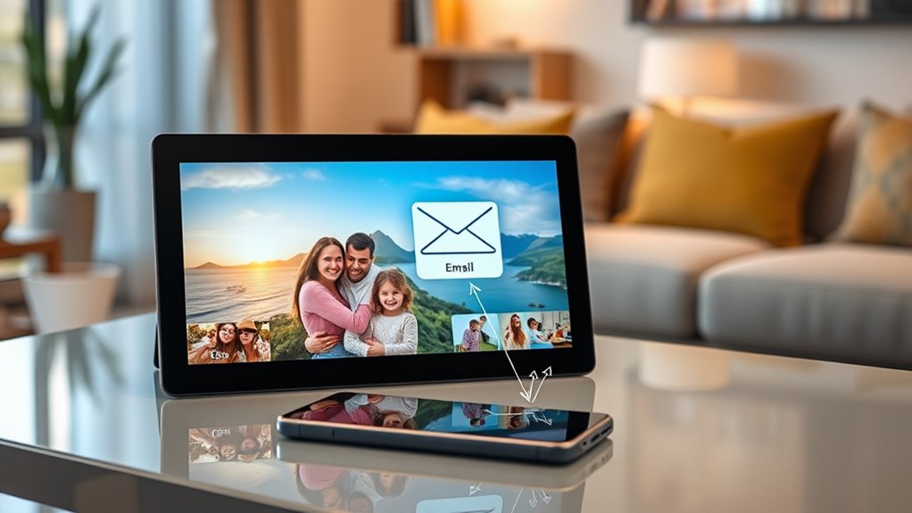 email enabled digital photo frames