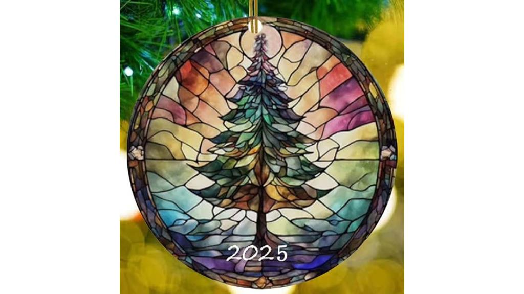 festive stained glass ornaments