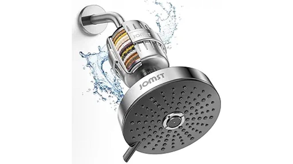 filtered chrome shower head