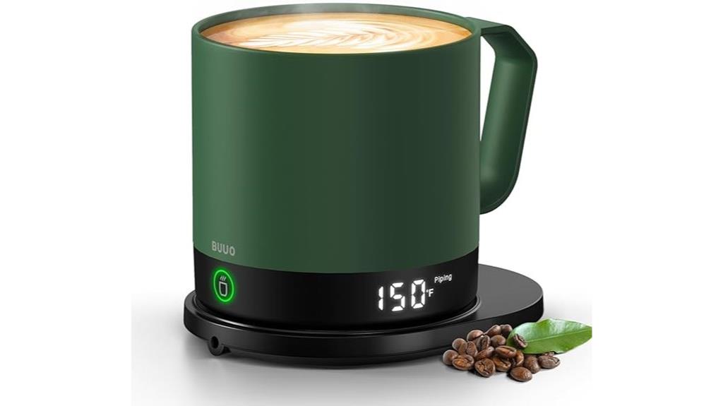 green led display mug