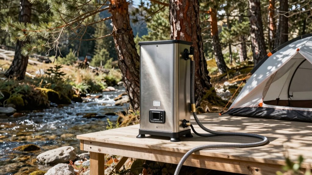 flood resistant camping water heater