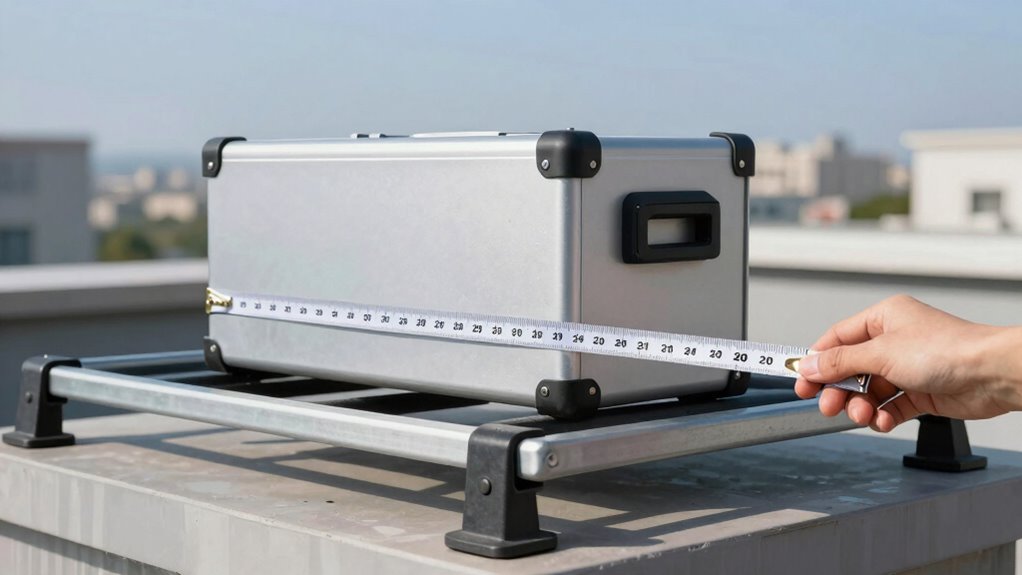 measure rails and crossbars