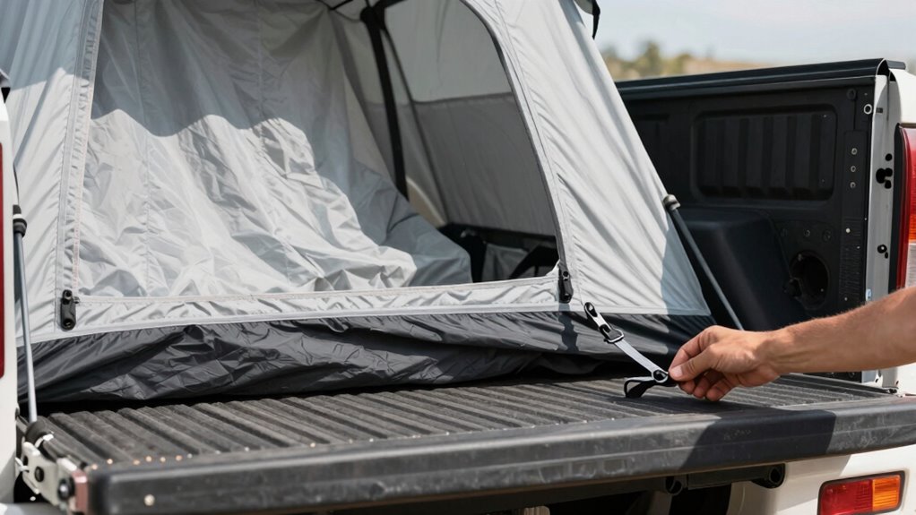 secure and tension tent properly