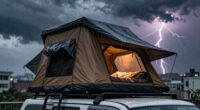 storm proof rooftop camping safety
