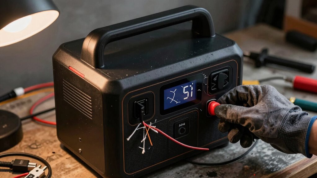 troubleshoot power station charging