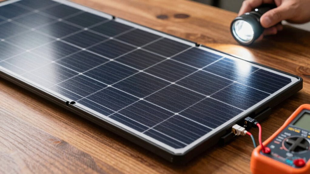 verify solar panel efficiency