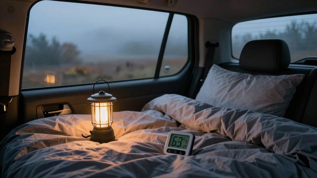 optimal car sleeping temperature