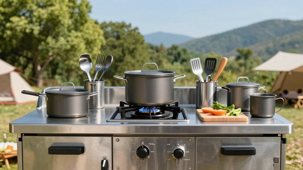 efficient camp kitchen setup