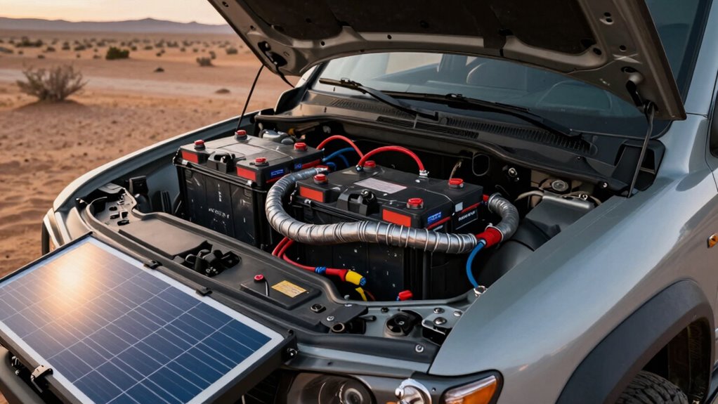 off grid solar powered battery management