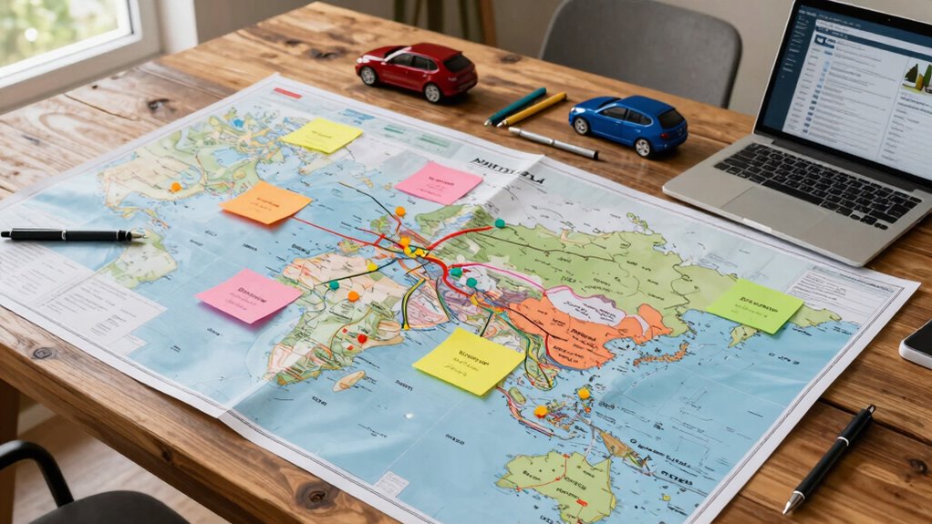 organized multi country road trip