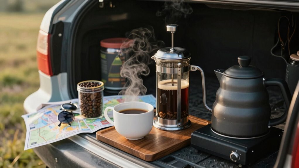 portable coffee station setup