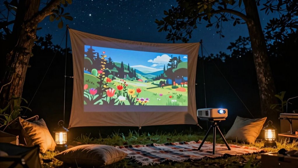 portable outdoor camping projector