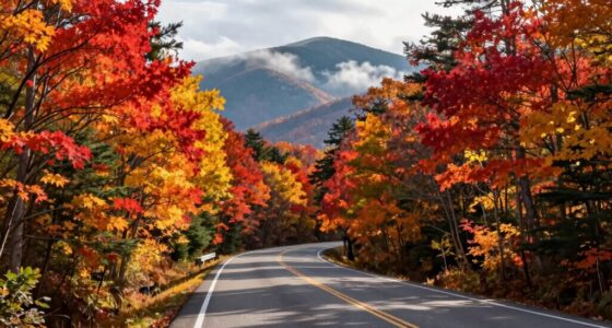 quiet fall mountain drive