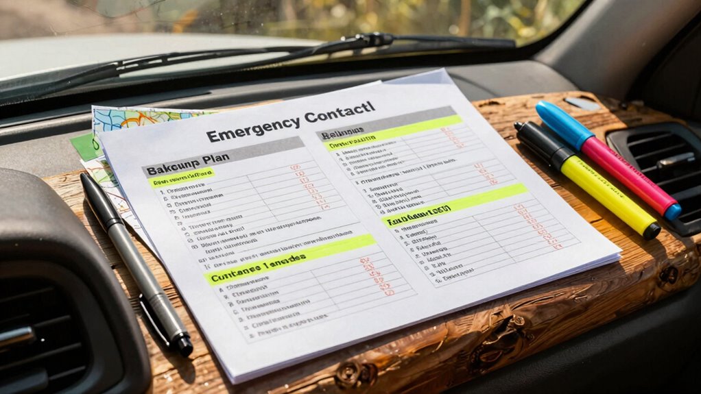 road trip emergency plan