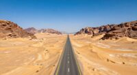 scenic jordan desert road