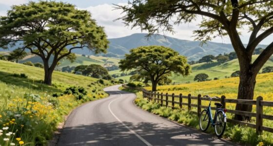 scenic leisurely road trip
