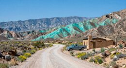 scenic turquoise mountain route