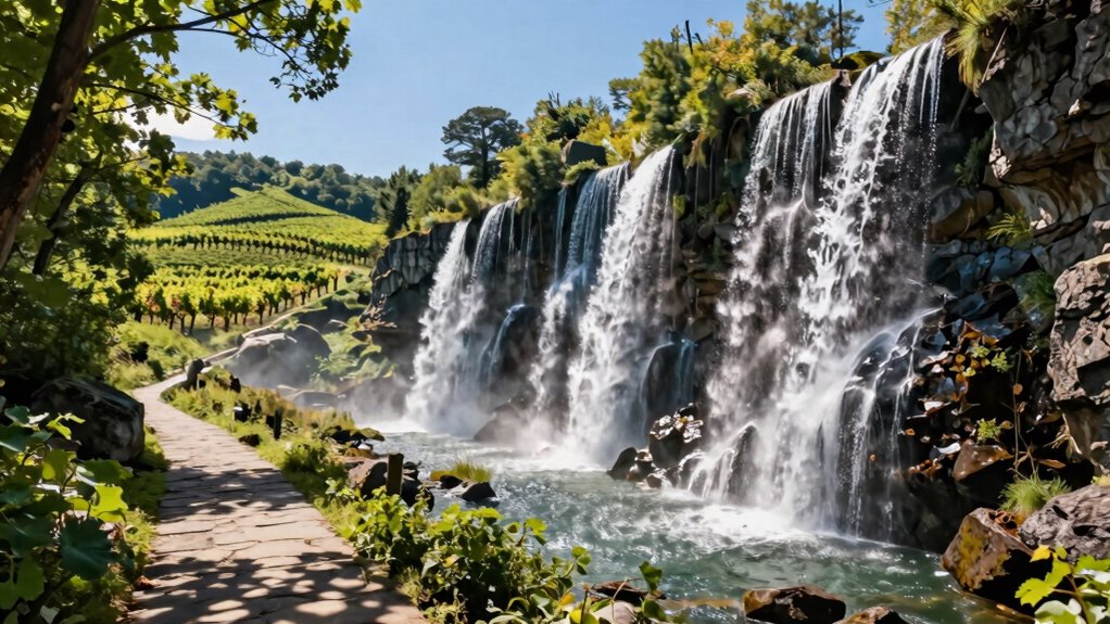 vineyards waterfalls scenic trails